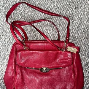 Coach Red Leather Women's Bag
